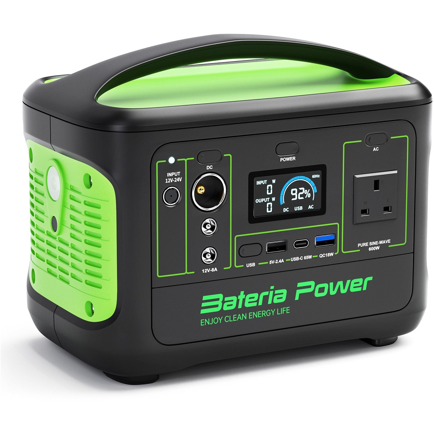 568Wh Portable Power Station 600W Solar Generator Camping Lithium Battery
