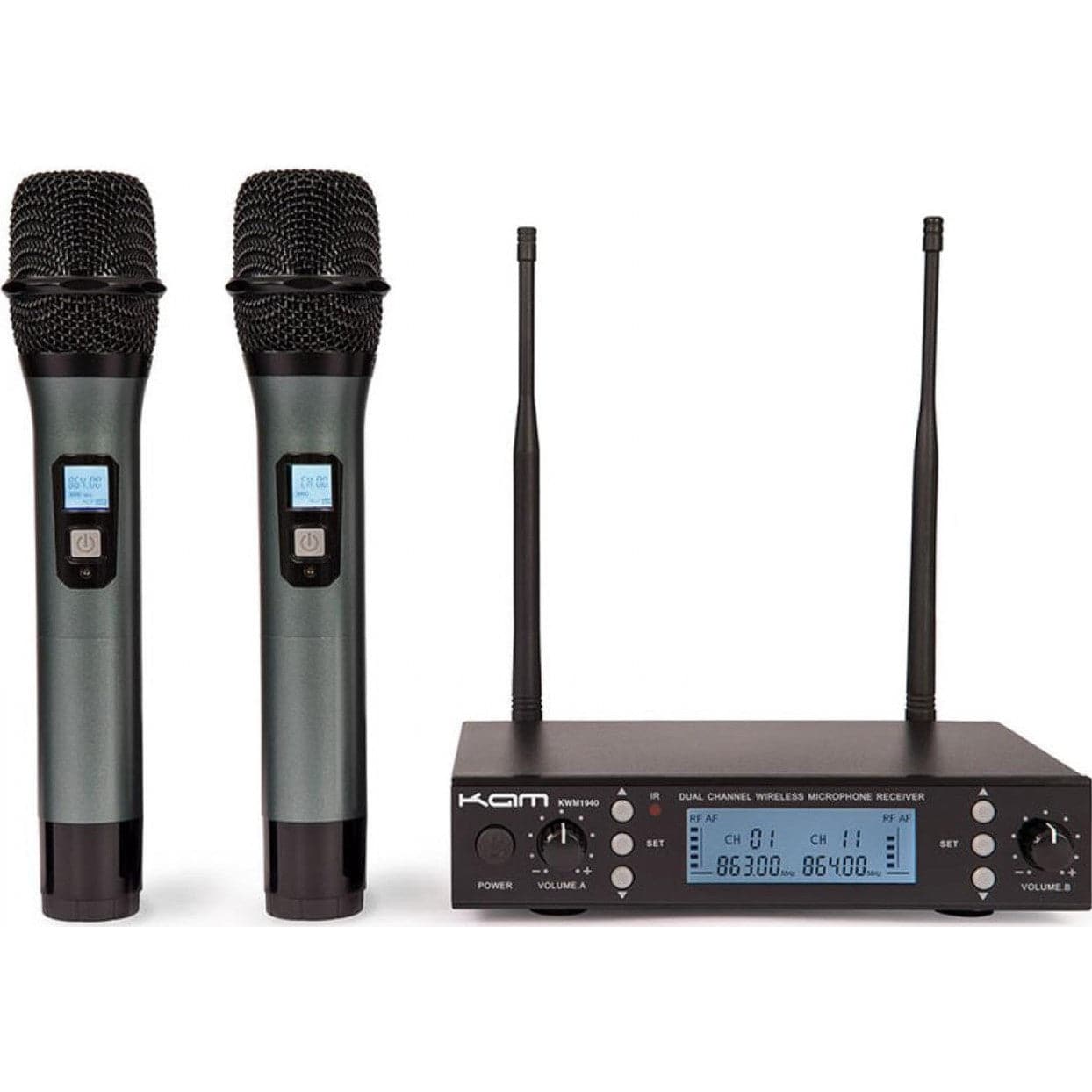 Kam UHF Multi Channel Professional Wireless Microphone System