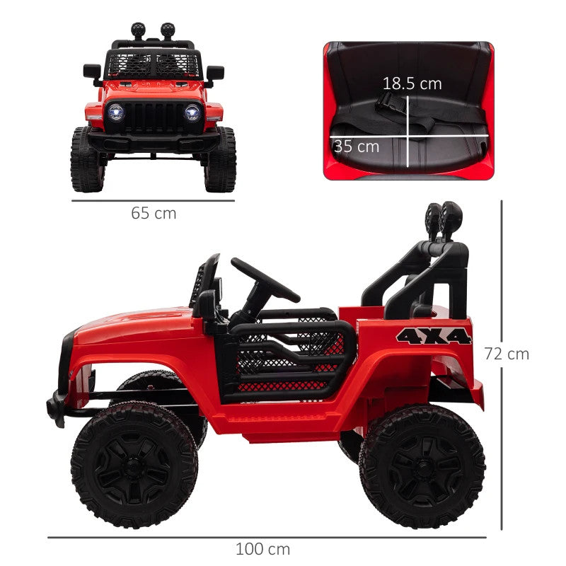 Maplin Plus 12V Battery Powered Kids Electric Ride On Truck for 3-6 Years Old