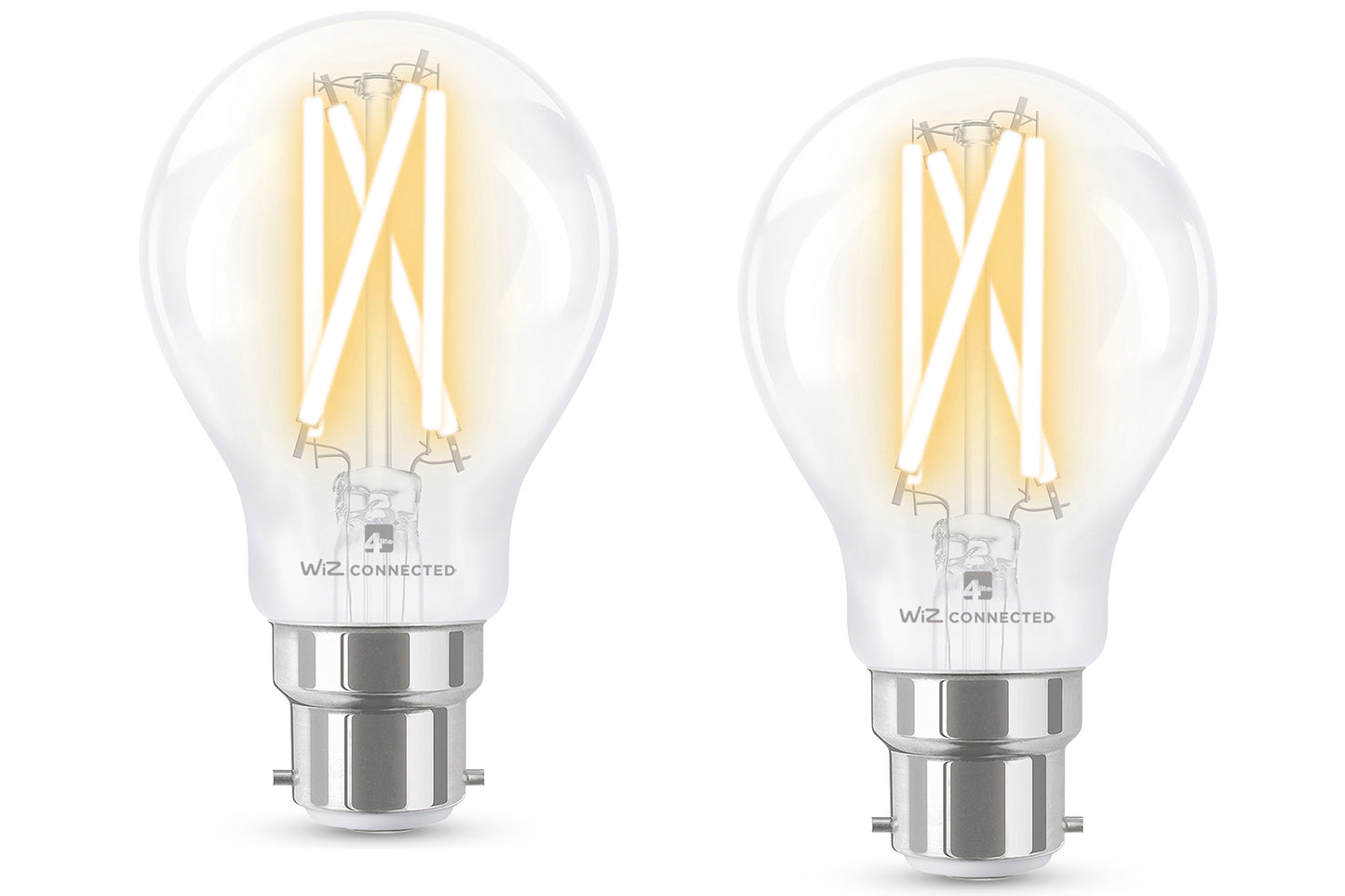 4lite WiZ Connected A60 Filament Clear WiFi LED Smart Bulb