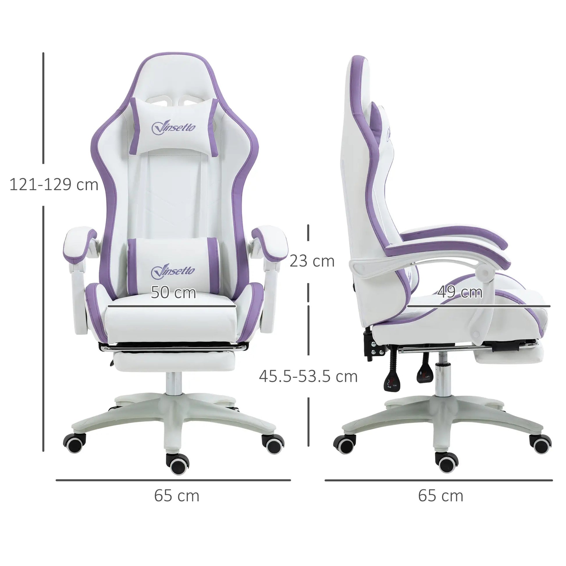 Maplin Plus Racing Style Gaming Chair with Reclining Function & Footrest