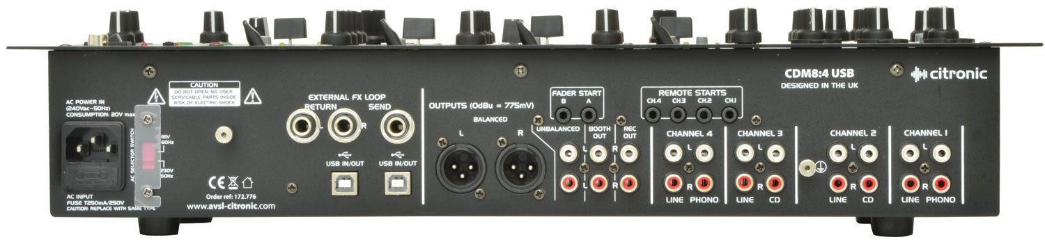 Citronic 4 Channel 19" DJ Mixer