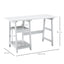 ProperAV Extra Computer Desk with Shelves - White