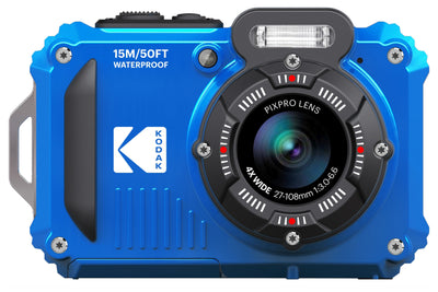 Kodak PIXPRO WPZ2 16MP 4x Zoom Tough Compact Camera - Blue Camera Only