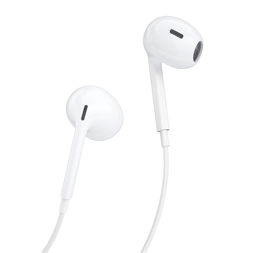 Maplin Wired 3.5mm Earbuds with Hands Free Calling & Volume Button - White