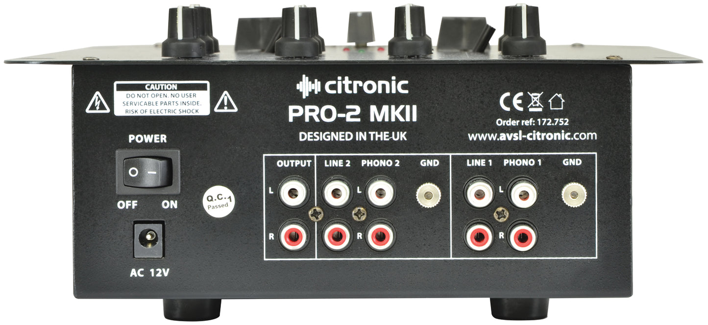 Citronic DJ Mixer 2 Channel