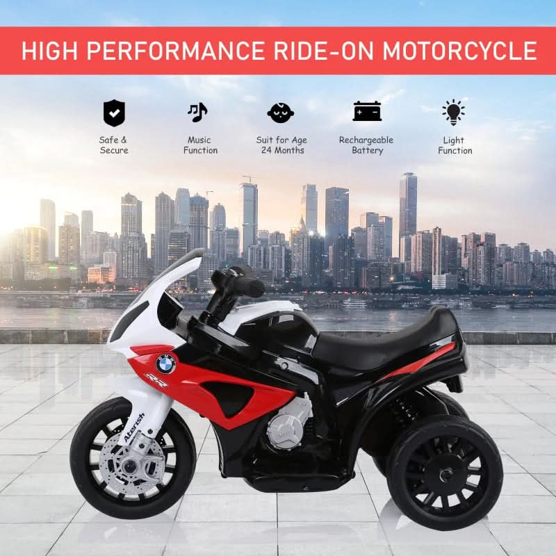 Maplin Plus Electric Ride-On BMW S1000RR 6V Motorbike for Kids with Headlights & Music