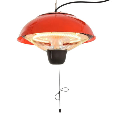 Maplin Plus Aluminium 1500W Electric Ceiling Hanging Patio Heater - Red