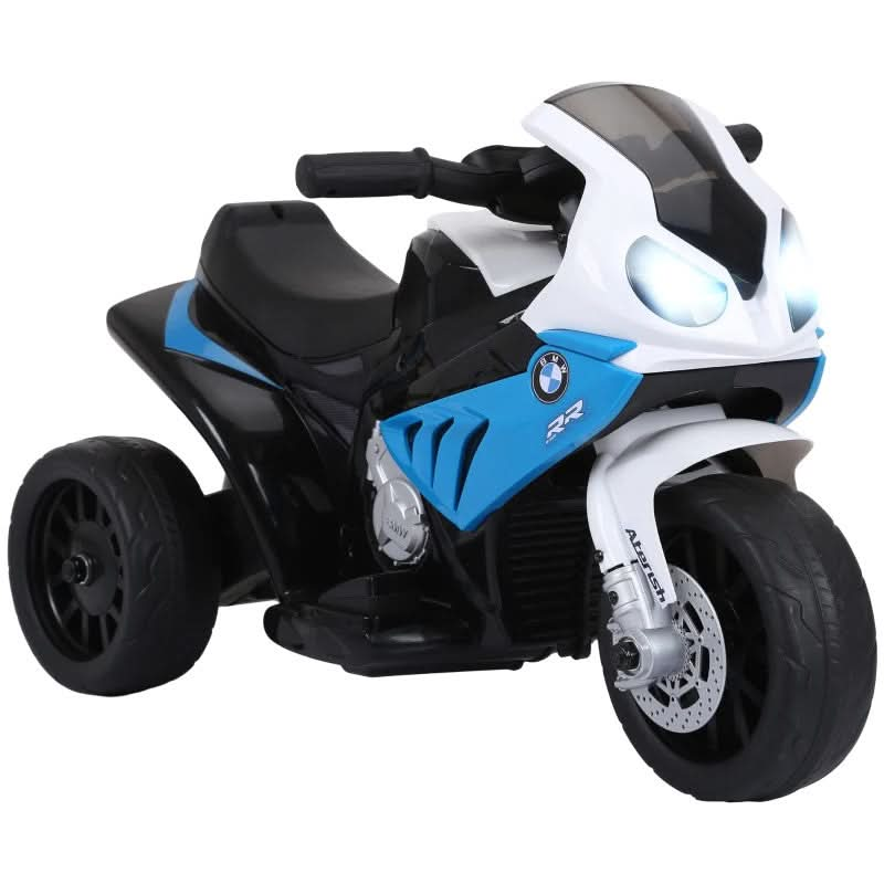 Maplin Plus Electric Ride-On BMW S1000RR 6V Motorbike for Kids with Headlights & Music Blue