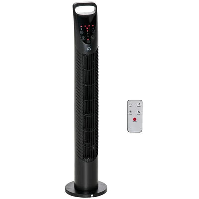 Maplin Plus 78.5cm Oscillating Tower Fan with Remote Control - Black