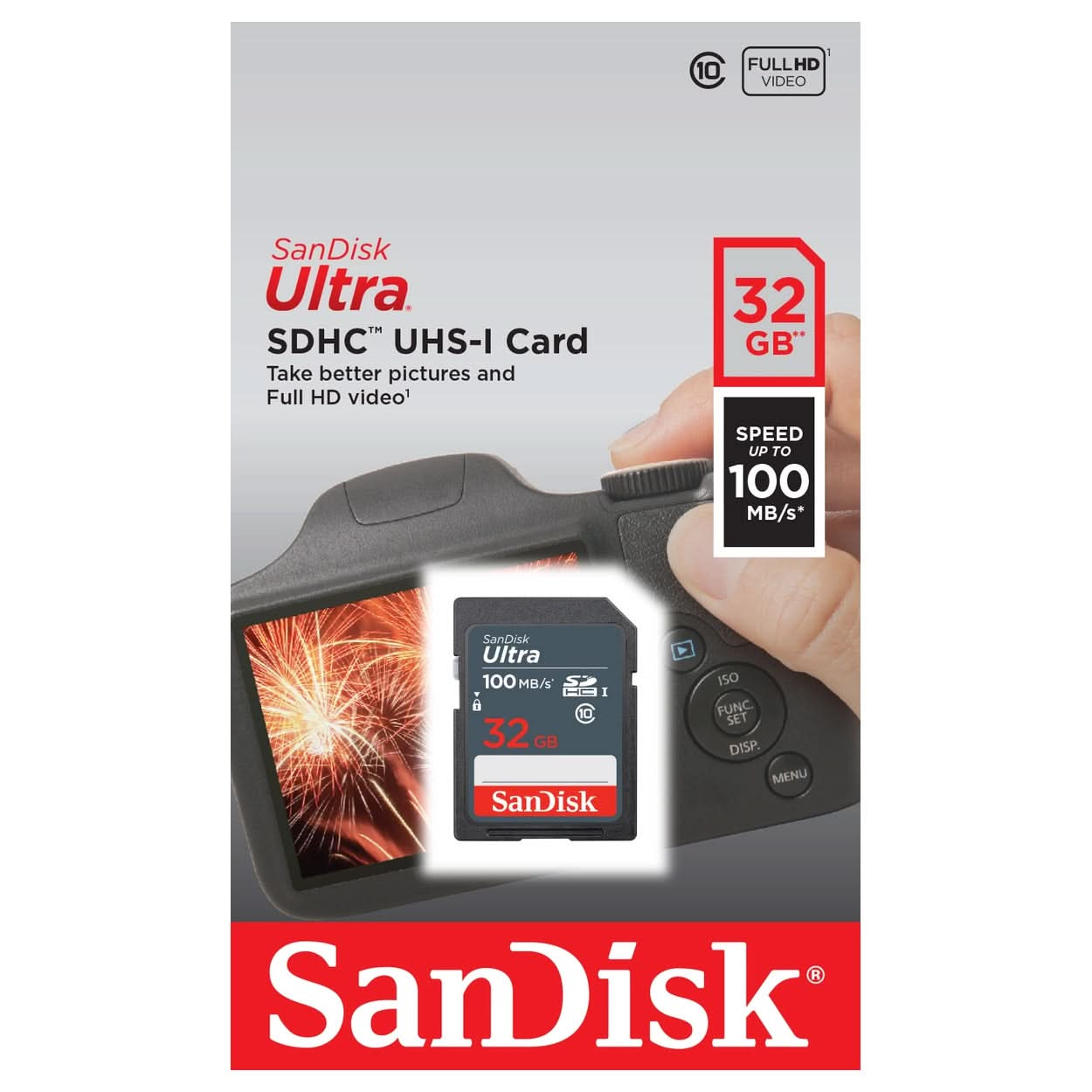 SanDisk 32GB Ultra SDHC Class 10 UHS-I Card 100MB/s