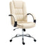 ProperAV Extra PU Leather Adjustable Swivel Executive Office Chair Beige