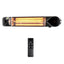 Maplin Plus 2000W Wall Mounted Electric Infrared Patio Heater with Remote Control - Black