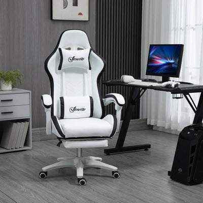 Maplin Plus Racing Style Gaming Chair with Reclining Function & Footrest