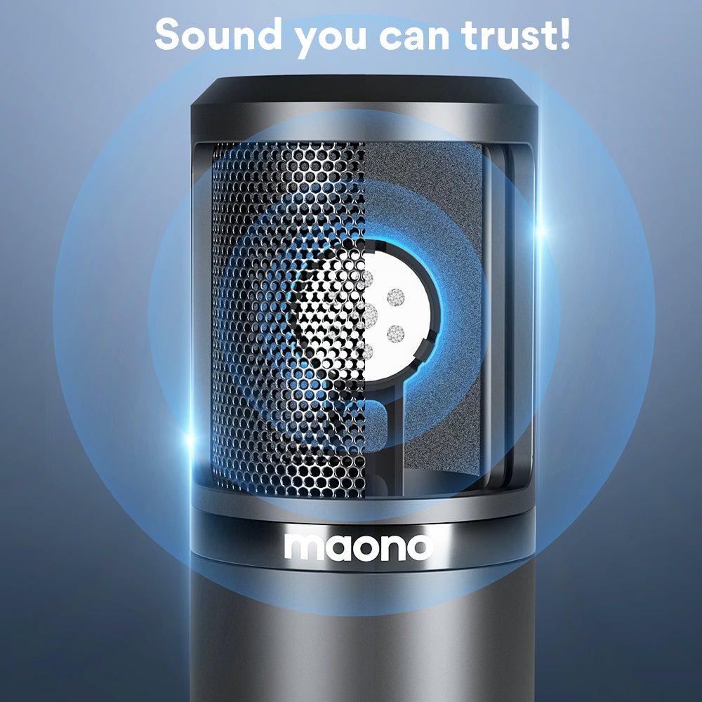 Maono XLR Cardioid Professional Vocal Studio Microphone with Boom