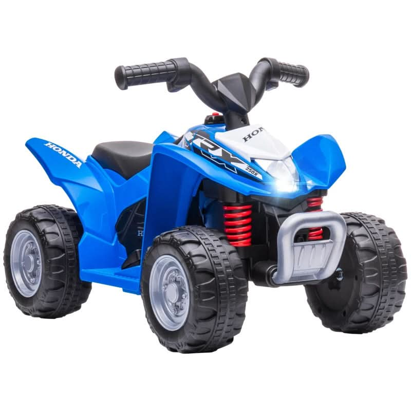 Maplin Plus AIYAPLAY Honda Licensed 6V Electric Ride On Kids Toy ATV Quad Bike with LED Lights & Horn for 1.5-3 Years Blue