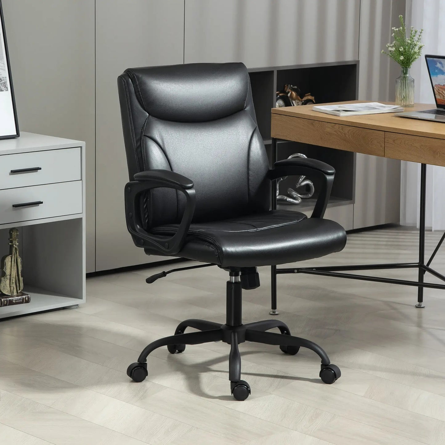 ProperAV Extra Faux Leather Office Chair with Tilt Function