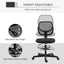 ProperAV Extra Draughtsman Office Chair with Adjustable Footrest Ring - Black