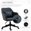 ProperAV Extra Velvet Mid-Back Office Chair with Massage Lumbar Pillow