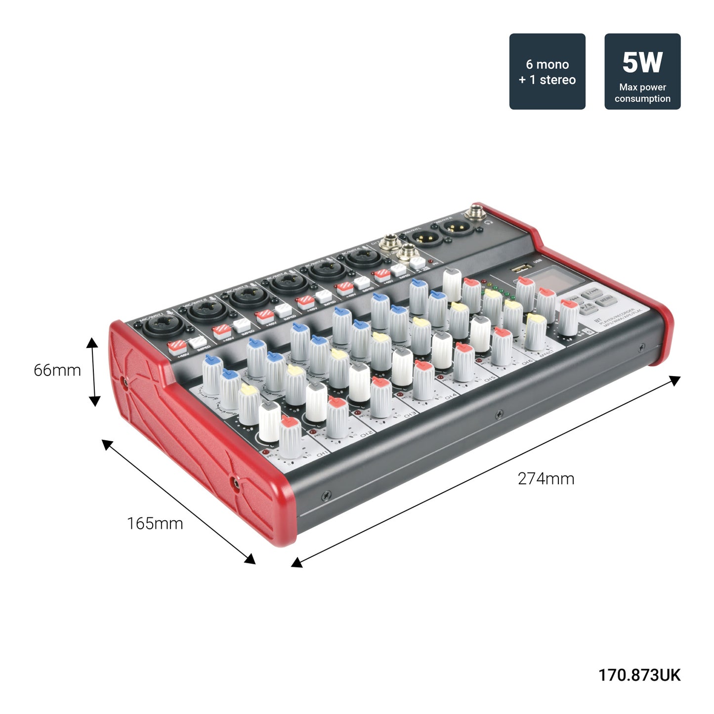 Citronic CSM Compact Mixer With USB / Bluetooth