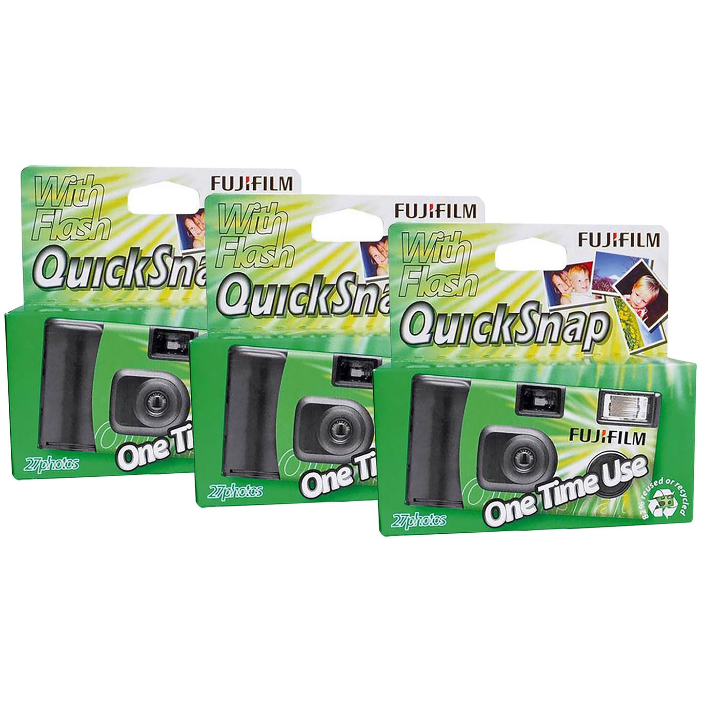 Fujifilm Superia Xtra 400 VV Type 27 Exposures QuickSnap Disposable Camera with Flash Pack of 3