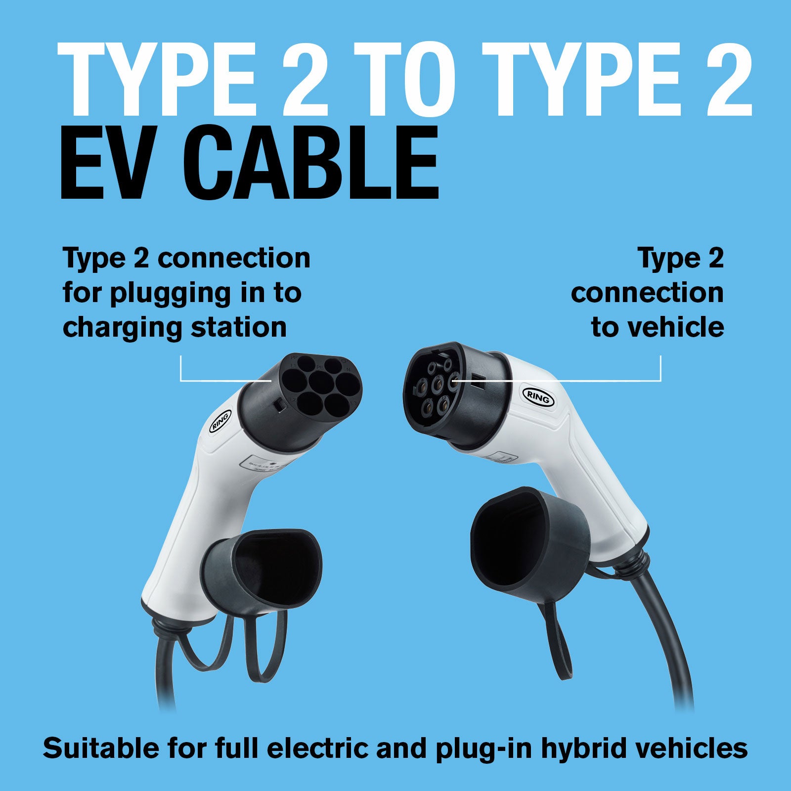 Ring Automotive 1 Phase 32A Electric Vehicle Charging Cable - maplin.co.uk