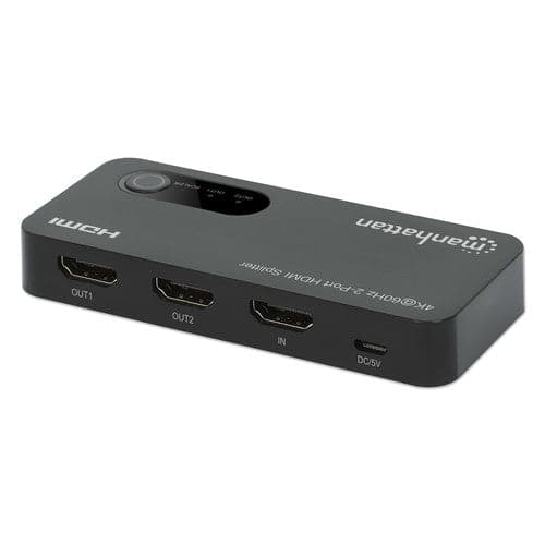 Manhattan HDMI Splitter 1 Port In 2 Ports Out 4K Ultra HD @60Hz 18Gbps