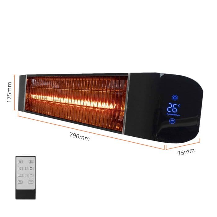 Mirrorstone 1.2kW Aurora Wi-Fi Remote Controllable Infrared Bar Heater