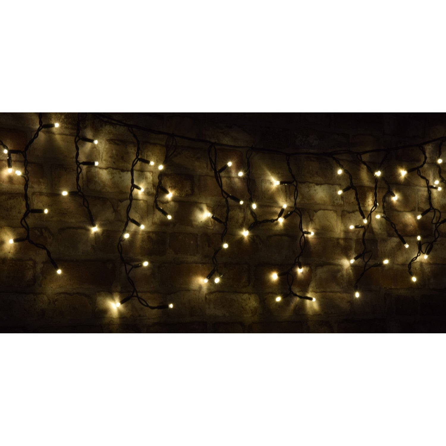 Lyyt Connectable Icicle-Inspired 2m Outdoor 100 Warm White LED String Lights - Pack of 4