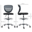 ProperAV Extra Armless Mesh Office Draughtsman Chair with Lumbar Support & Adjustable Foot Ring