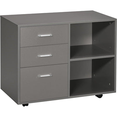 ProperAV Extra Particle Board Rolling Storage Cabinet Grey