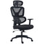 ProperAV Extra Mesh Swivel Adjustable Ergonomic Office Chair with Headrest - Black