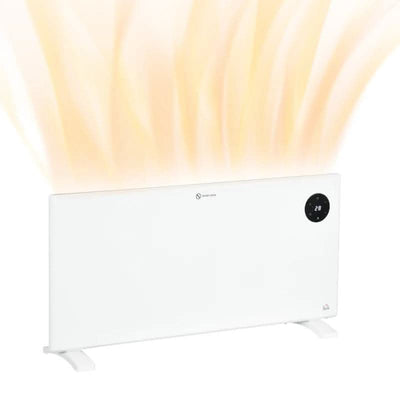 Maplin Plus 2000W Freestanding / Wall Mounted Electric Convector Space Heater with Adjustable Thermostat & Timer - White