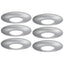 4lite IP65 GU10 Fire-Rated Downlight - Chrome Pack of 6