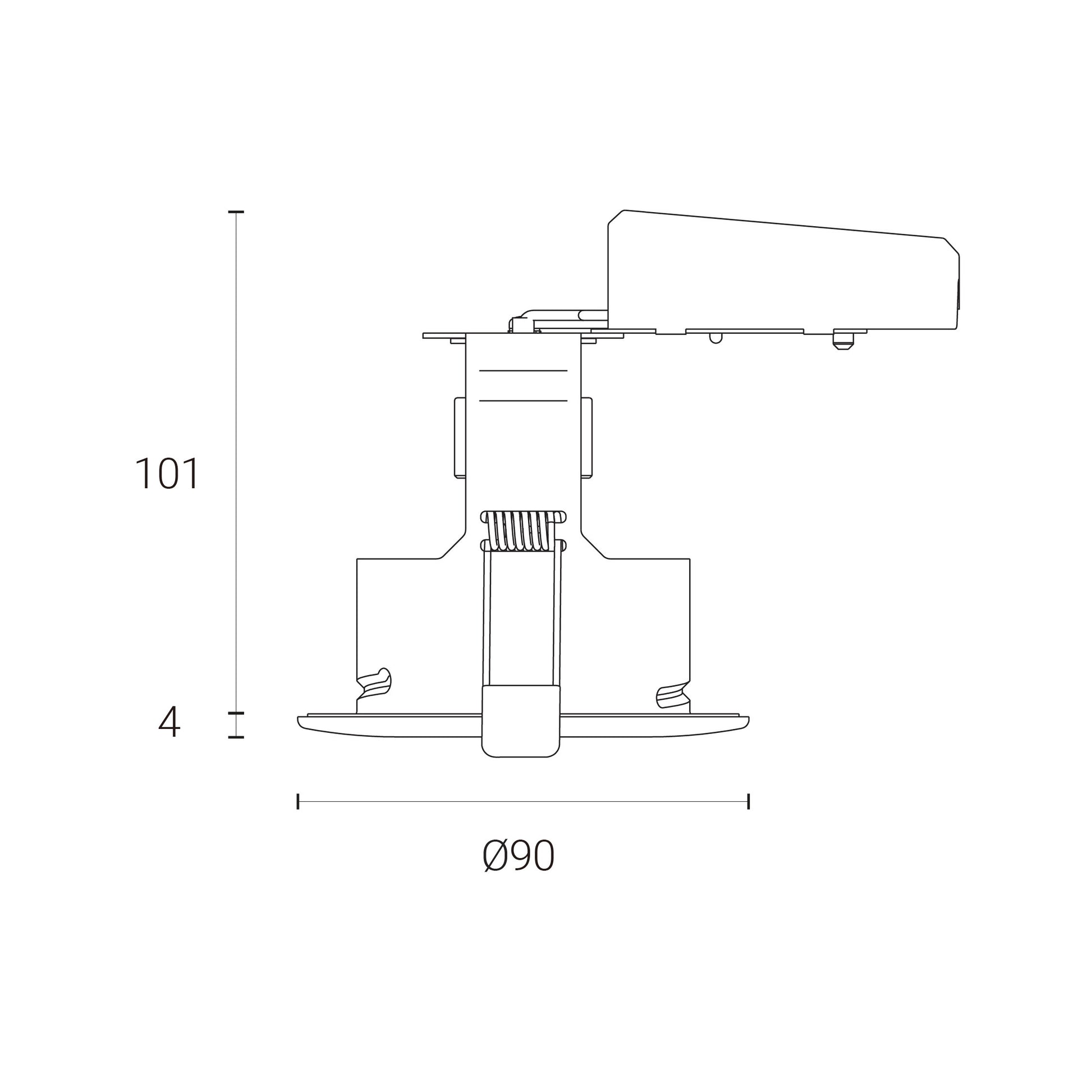 4lite IP65 GU10 Fire-Rated Downlight - Satin Chrome