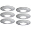 4lite IP65 GU10 Fire-Rated Downlight - Satin Chrome Pack of 6