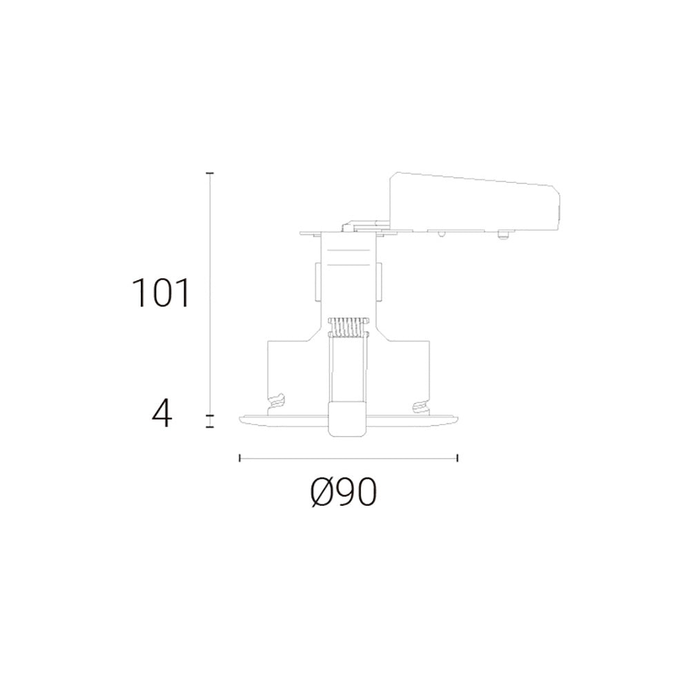 4lite IP20 GU10 Fire-Rated Downlight - Chrome