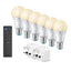 4lite WiZ Connected Smart Lighting Kit including 6x B22 White Bulbs, 1x Remote Control & 2x 3-Pin UK Plugs