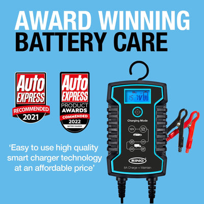 Ring Automotive 8A Smart Charger & Battery Maintainer