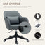 ProperAV Extra Velvet Mid-Back Office Chair with Massage Lumbar Pillow