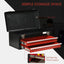 Maplin Plus 460mm x 240mm x 220mm Portable 2 Drawer Lockable Metal Tool Box - maplin.co.uk