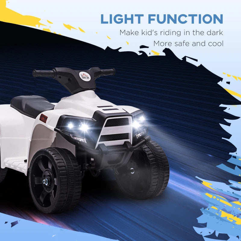 Maplin Plus 6V Kids Electric Ride On ATV Toy Quad Bike with Headlights for 18-36 Months