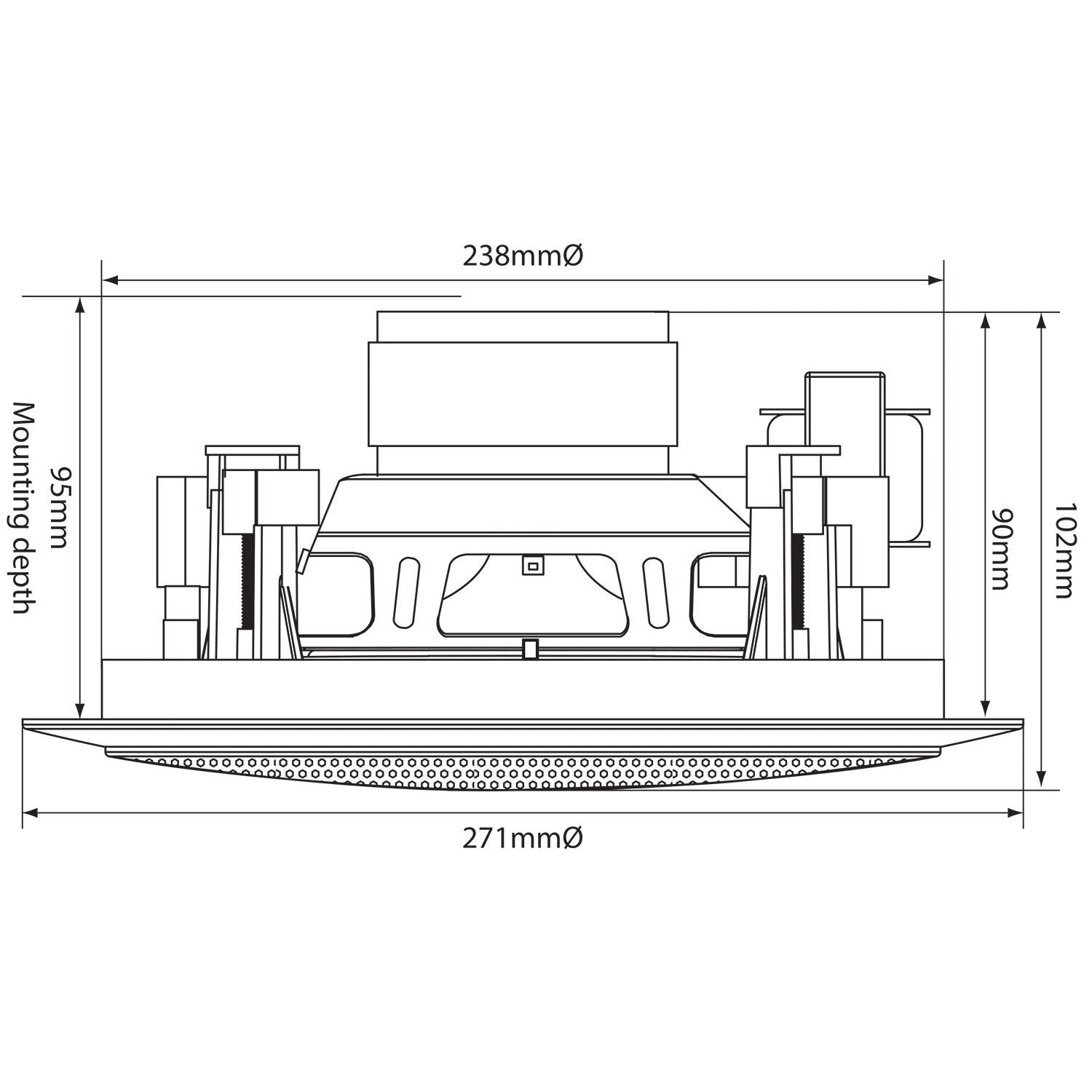 Adastra CC Series 2 Way 100V 8" Ceiling Speaker - Pack of 4