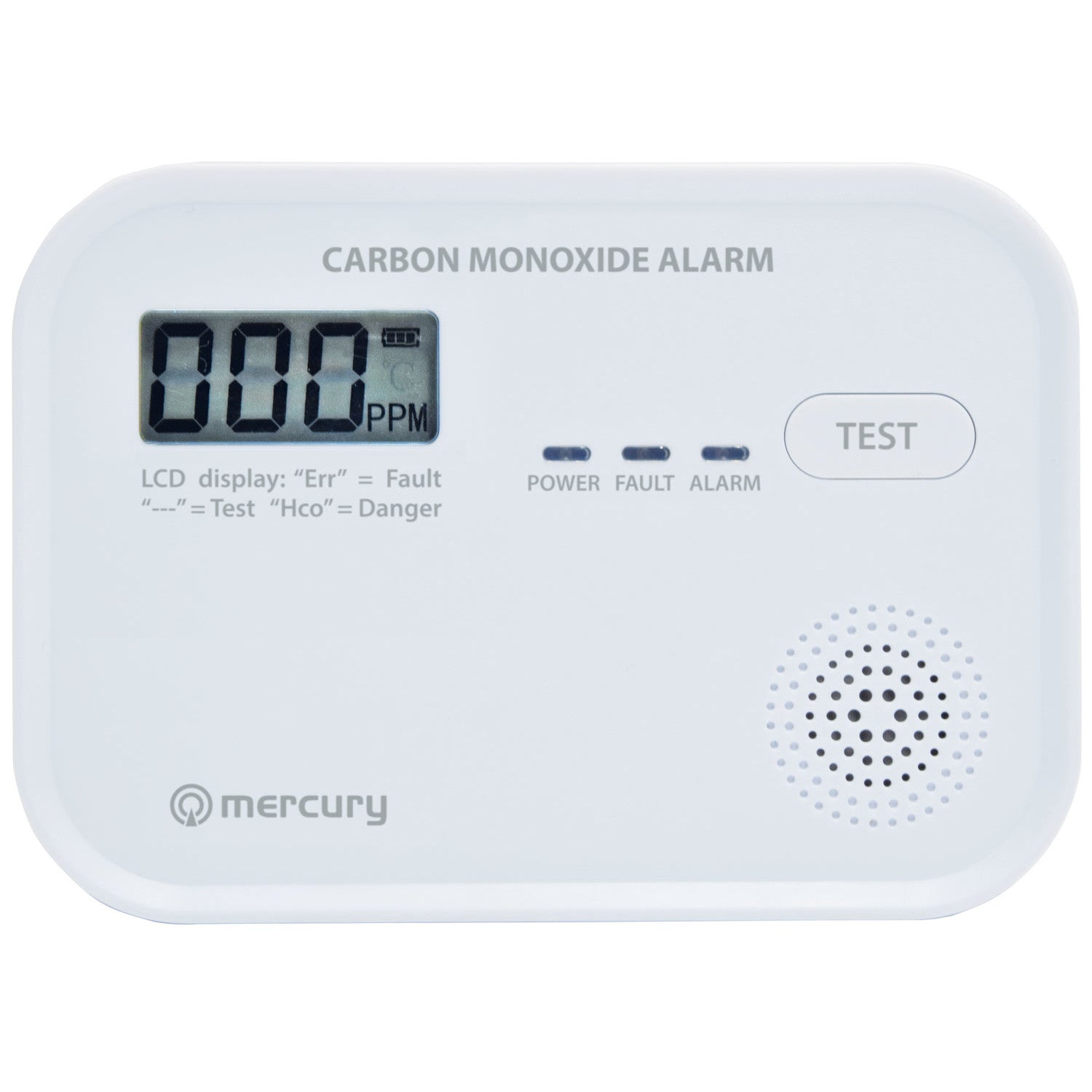 Mercury Carbon Monoxide Alarm - Pack of 2