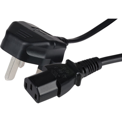 Maplin Power Lead IEC C13 Female Plug to UK 3 Pin Plug - 2m, 13 Amp Fuse