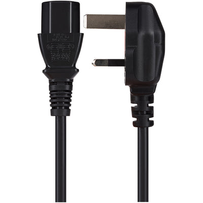 Maplin Power Lead IEC C13 Female Plug to UK 3 Pin Mains Plug - 1m, 13 Amp Fuse