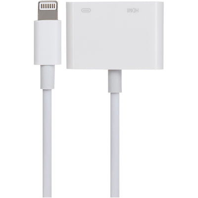 Maplin Lightning to HDMI / Lightning Charging Port Adapter - White