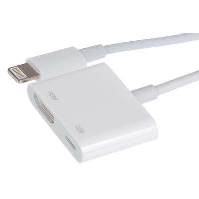 Maplin Lightning to HDMI / Lightning Charging Port Adapter - White