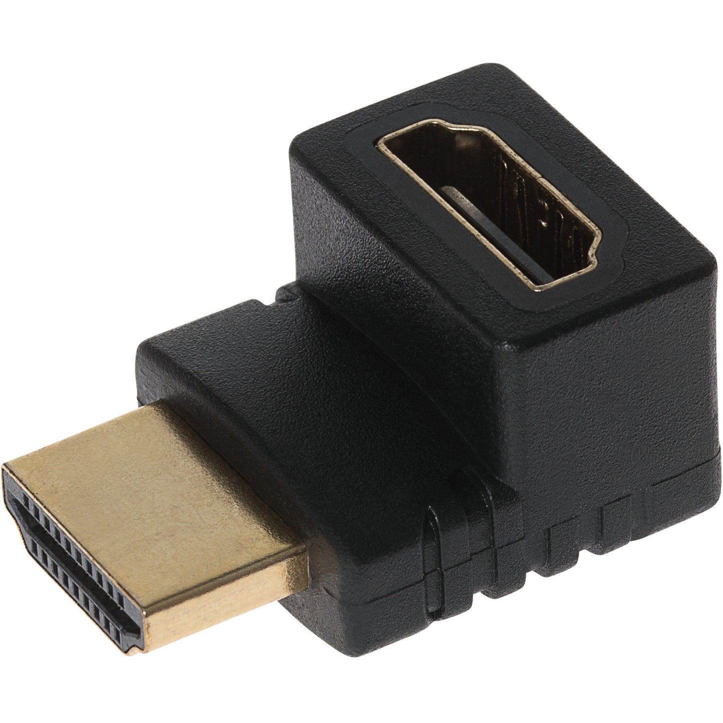 Maplin 90 Degree Fixed Angle HDMI Male to HDMI Female Adapter - Black