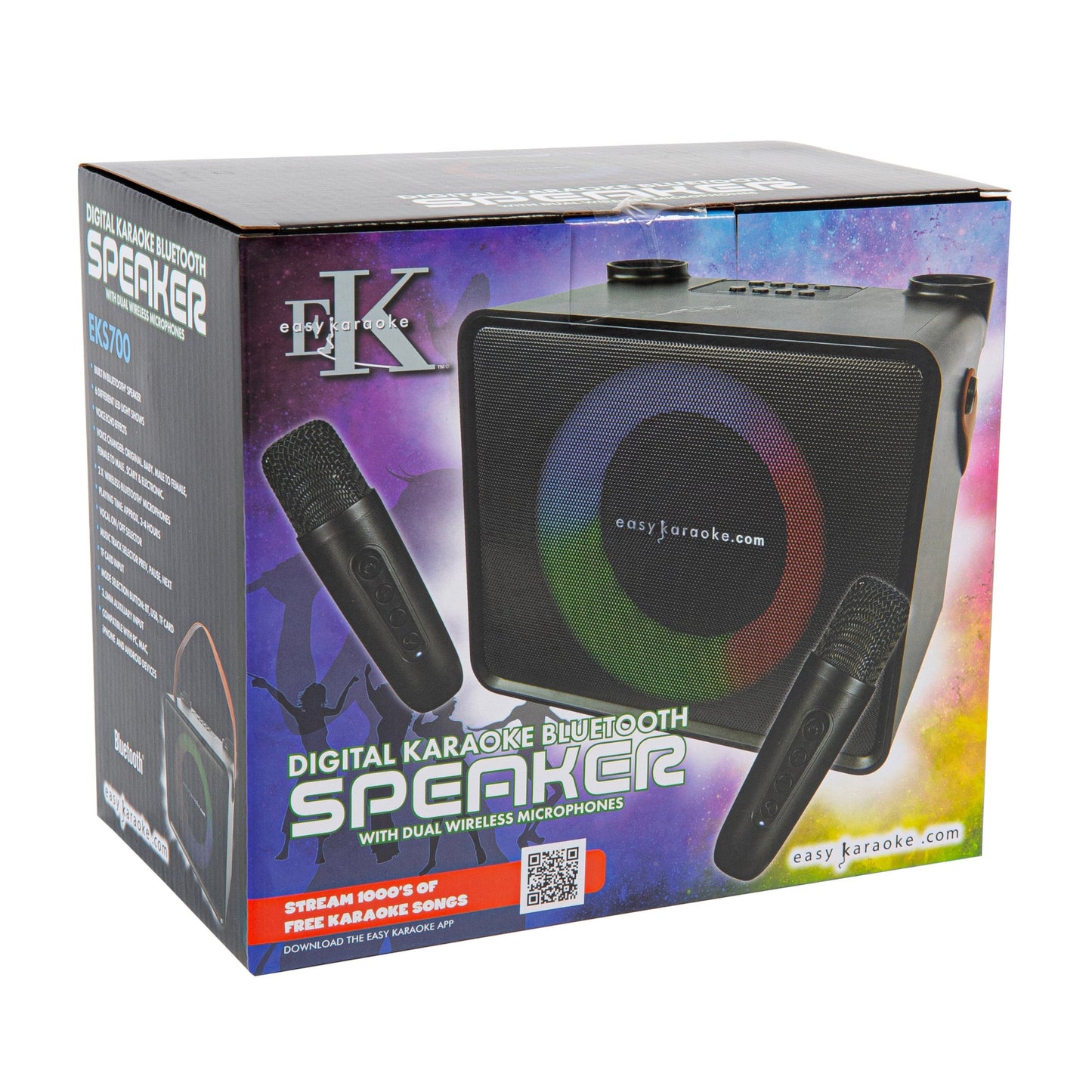 Easy Karaoke Dual Microphone Bluetooth Speaker